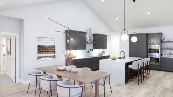 Gourmet kitchen with double oven in the Highpointe at The Reserve at Knapp bluff