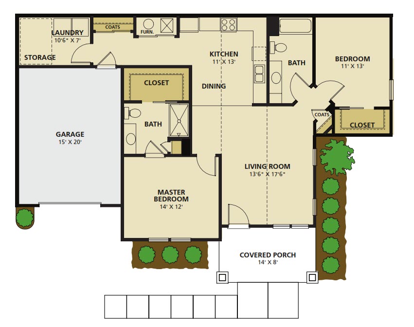 Suttons Bay - Single Story House Plans in Jenson MI