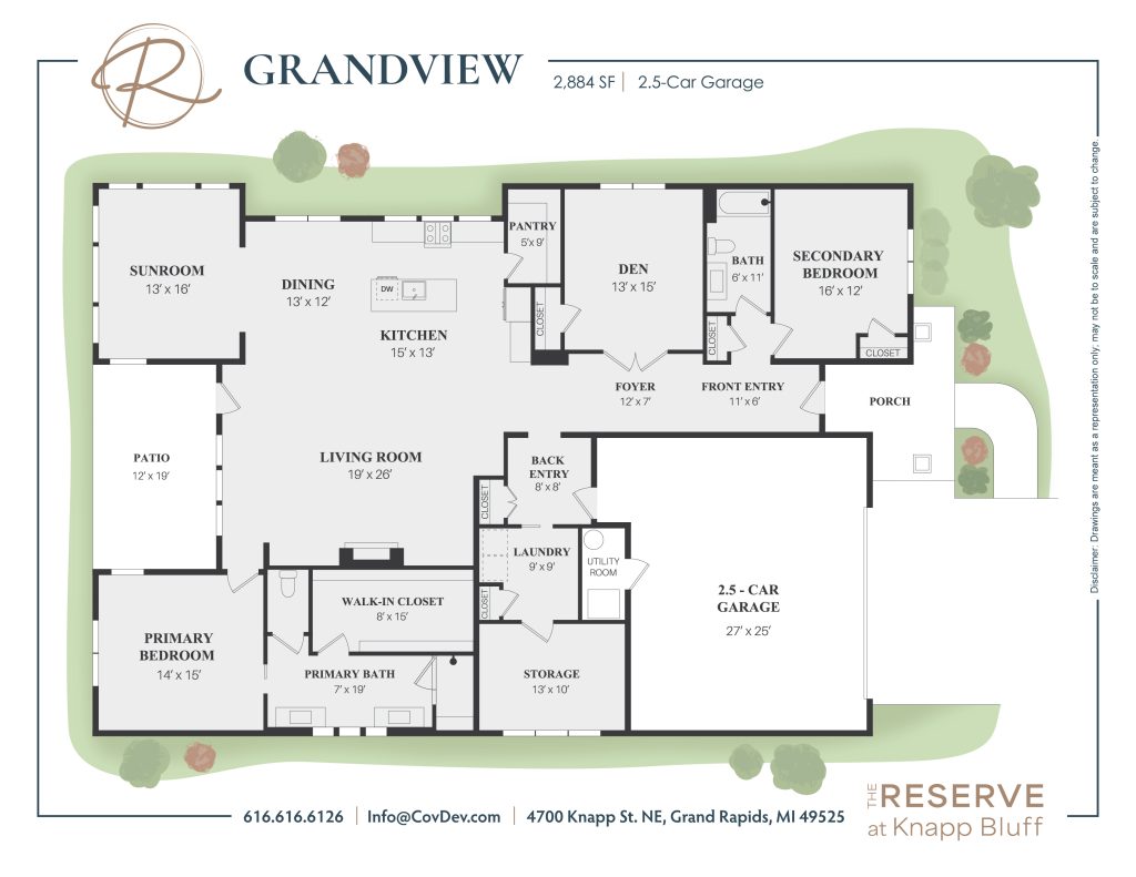 Grandview - Single Story House Plans in Grand Rapids MI